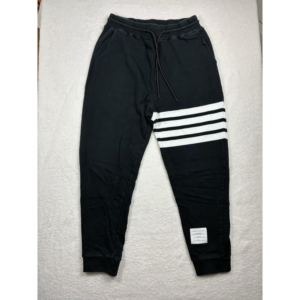 Thom Browne Classic 4 Bar Sweatpants Mens Joggers, Size 1
